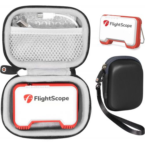  getgear Protective case for FlightScope Mevo-Portable Personal Launch Monitor for Golf, mesh Accessories Pocket for Cable, Convenient Carabiner