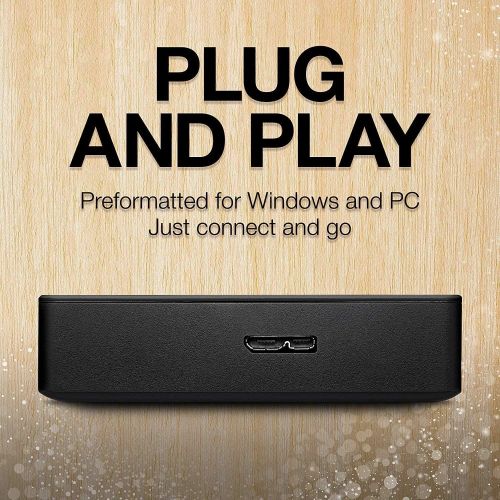  Seagate Portable 5TB External Hard Drive HDD ? USB 3.0 for PC, Mac, PS4, & Xbox - 1-Year Rescue Service (STGX5000400), Black