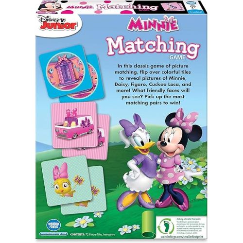  Disney Junior Minnie Matching Game by Wonder Forge | For Boys & Girls Age 3 to 5 | A Fun & Fast Memory Game for Kids | Minnie, Daisy, Mickey, Donald, and more