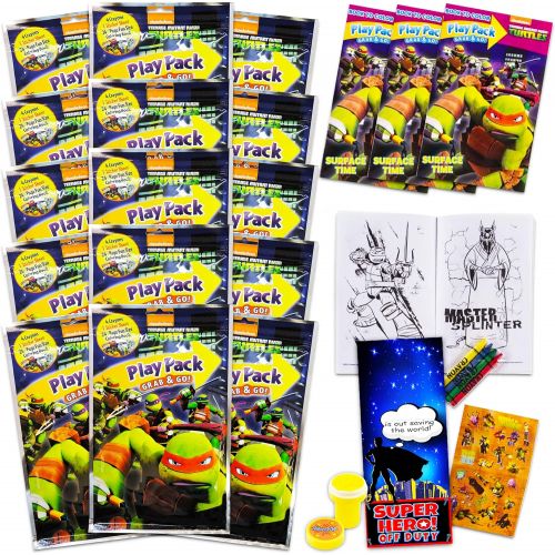  Bendon Set Of 15 Teenage Mutant Ninja Turtles Play Packs Fun Party Favors Coloring Book Crayons Stickers