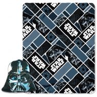 Disneys Star Wars, Big Mask Darth Vader Pillow and Fleece Throw Blanket in Pocket Set, 40 x 50, Multi Color