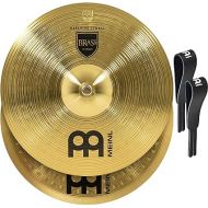 Meinl 14” Marching Cymbal Pair with Straps - Brass Alloy Traditional Finish - Made In Germany, 2-YEAR WARRANTY (MA-BR-14M)