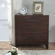 Home Star Homestar Venice Chest with 3 drawers in reclaimed cherry finish