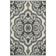 Maples Rugs Kitchen Rug - Vivian 2.5 x 4 Non Skid Small Accent Throw Rugs [Made in USA] for Entryway and Bedroom, 26 x 310, Grey