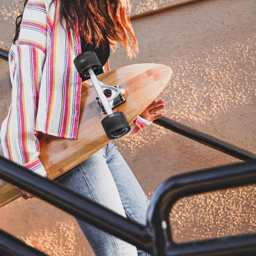  [아마존베스트]Magneto 44 inch Kicktail Cruiser Longboard Skateboard | Bamboo and Hard Maple Deck | Made for Adults, Teens, and Kids …