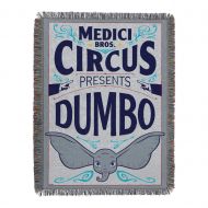 The Northwest Company Disney Dumbo, Medici Poster Woven Tapestry Throw Blanket, 48 x 60, Multi Color