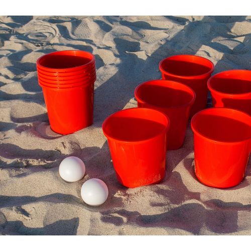  Yard Games Giant Yard Pong with Durable Buckets and Balls Including High Strength Carrying Case