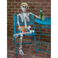 Prextex Tall Posable Halloween Skeleton- Full Body Halloween Skeleton with Movable /Posable Joints for Best Halloween Decoration