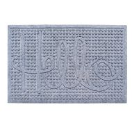 A1 Home Collections A1HCPR70-EP08 Doormat Hello Eco Poly Entrance Mats with Anti Slip Fabric Finish, Medium Grey