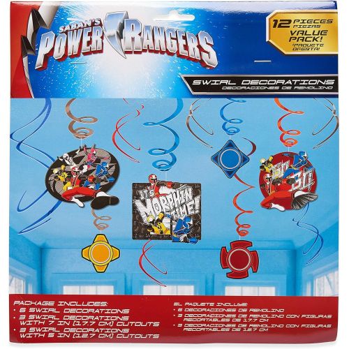  amscan American Greetings Power Rangers Party Supplies, Hanging Party Decorations (12-Count), Multicolor, One Size (5753812)