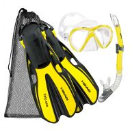 HEAD Mares Marlin Mask Fin Snorkel Set with Shoulder Carry Bag