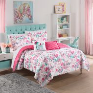 WAVERLY Kids 16440BEDDTWNPNK Reverie 86-inch by 68-Inch Reversible Twin Bedding Collection, Pink