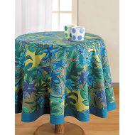 ShalinIndia Round Tablecloth - 72 inches in Diameter - Tablecloths for 6 Seat Tables - Duck Cotton - Machine Washable