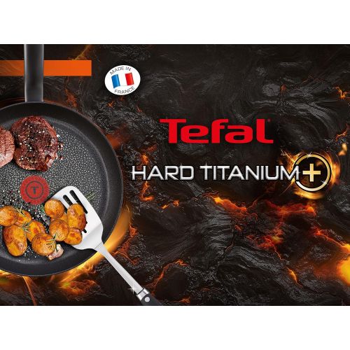 테팔 Tefal C69506 Hard Titanium Plus Pfanne, 28cm, antihaftbeschichtet, Aluminium, schwarz