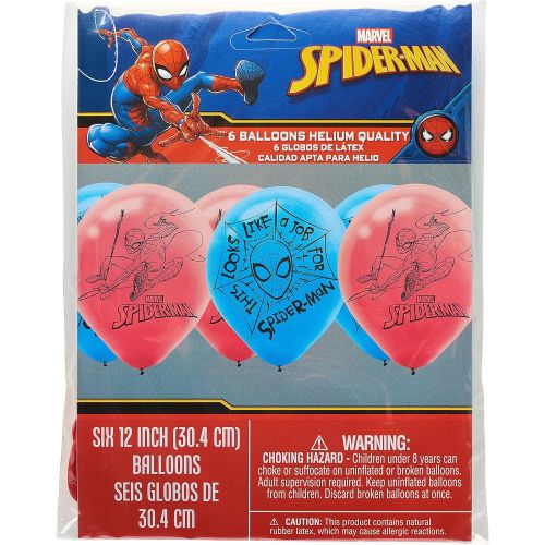  Amscan American Greetings Spider Man Balloons, 6-Count