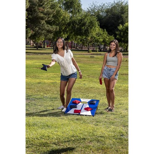  JOYIN 3x2 Ft Red and Blue Premium Cornhole Set Game Boards for Cookouts,Campsites, Backyard Fun, Weekend Activities, Outdoor Games, Barbeque Party, Camping Game