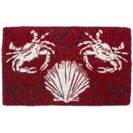 Entryways Sand Crabs , Hand-Stenciled, All-Natural Coconut Fiber Coir Doormat 18 X 30 x .75