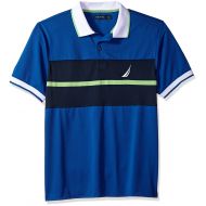 Nautica Mens Performance Wicking & Stain Resistant Colorblock Polo Shirt