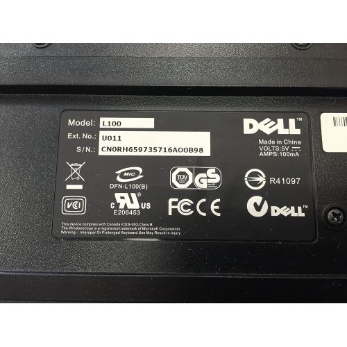 델 Dell OEM Genuine USB 104-key Black Wired Keyboard (RH659 L100 SK-8115)