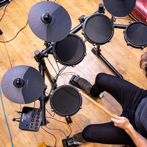  [아마존베스트]Alesis Drums Turbo Mesh Kit - Seven Piece Mesh Electric Drum Set With 100+ Sounds, 30 Play-Along Tracks, Drum Sticks & Connection Cables Included