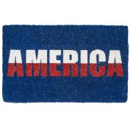 Entryways Americana Handmade, Hand-Stenciled, All-Natural Coconut Fiber Coir Doormat, 18” X 30” X .75”