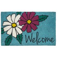 Entryways Floral Welcome, Coir with PVC Backing Doormat 17 X 28 X .5