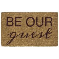 Entryways Be Our Guest , Hand-Stenciled, All-Natural Coconut Fiber Coir Doormat 18 X 30 x .75