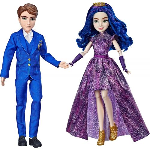 디즈니 Disney Descendants 3 Royal Couple Engagement, 2 Doll Pack with Fashions and Accessories Brown/a