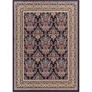 Well Woven PA-34-7 Persa Shiraz Traditional Panel Black Area Rug 710 x 910