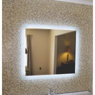 Mirrors and Marble LED Side-Lighted Bathroom Vanity Mirror: 44 Wide x 36 Tall - Commercial Grade - Rectangular - Wall-Mounted