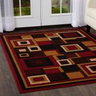 Home Dynamix Premium Red Contemporary Rug Size: 37 x 52