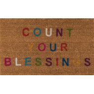 Novogratz by Momeni Novogratz Aloha Collection Count Your Blessings Doormat, Multi, 16 x 26, Multicolor