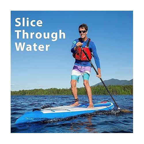 씨이글 Sea Eagle NeedleNose 12’6” Inflatable Lightweight High Pressure Drop Stitch Stand Up Paddle Board Patented Wave Piercing Bow, with SUP Paddle, Pump, Slide in Skeg and Backpack