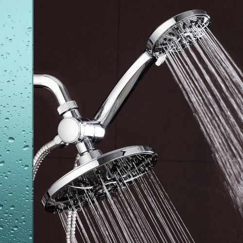  AquaDance 7 Premium High Pressure 3-Way Rainfall Combo Combines The Best of Both Worlds-Enjoy Luxurious Rain Showerhead and 6-Setting Hand Held Shower Separately or Together, Chrom