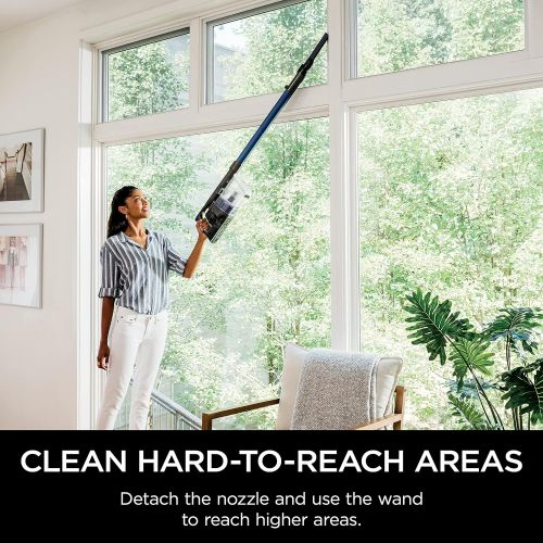  Shark IZ363HT Anti-Allergen Pet Power Cordless Stick Vacuum with PowerFins Technology and Removable Handheld, Blue