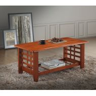 Baxton Studio Lamon Modern Classic Mission Style Cherry Finished Wood Living Room Occasional Coffee Table