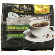 Cafe Diario Heritage Line 1903 Naturally Decaffeinated Coffee Pods, Medium Roast, 18 Count, 4.41 oz (Pack of 6)