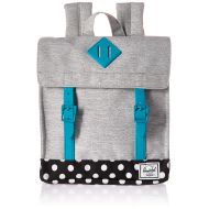 Herschel Survey Kids Childrens Backpack, Light Grey Crosshatch/Tile Blue/Mini Polka Dot, One Size
