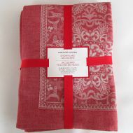 Williams-Sonoma SNOWFLAKE JACQUARD Tablecloth ~70 x 126~Red~Holiday~