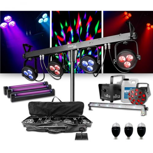  CHAUVET DJ 4BAR LT USB Wash Light System with Jam Pack Diamond and Party Effects Package