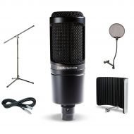 Audio-Technica},description:Special pricing on a fine studio microphone along with all of the essential accessories you’ll need to get a quality signal to the board. Along with you