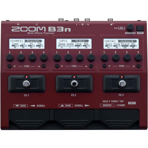  Zoom},description:The Zoom B3n lets you create your own original sound, no matter the kind of music you play. This bass pedal has countless amp, cabinet, and stompbox effects that