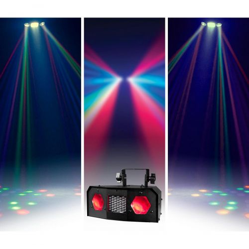  American DJ},description:The Dual Gem Pulse IR produces two effects in one! It is a dual lens Moonflower effect with red, green and blue beams and a white strobe effect. This fixtu