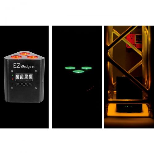  CHAUVET DJ},description:EZWedge Tri is a battery-operated, tri-color LED wash light that fits perfectly inside TRUSST Goal Post and Arch Kit truss systems. The rechargeable, lithiu