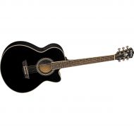 Washburn},description:The Washburn Festival EA 12 acoustic-electric guitar has a mini jumbo style cutaway body made of basswood. A mahogany neck that is topped with a 20-fret rosew