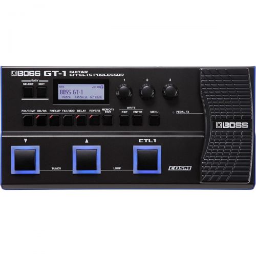  Boss},description:Ultra-portable and easy to use, the GT-1 delivers pro-level tones everywhere you play. Driven by the powerful BOSS GT-series engine, it gives you access to a huge