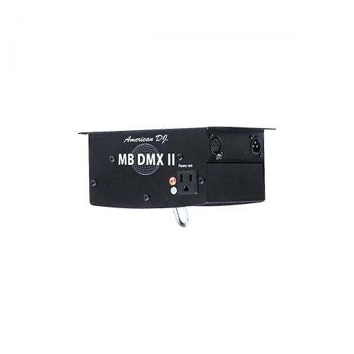  American DJ},description:The MB DMX II Mirror Ball Motor device has two 3-prong Edison sockets to power pinspots while managing to support and control the speed of up to a 20 mirro