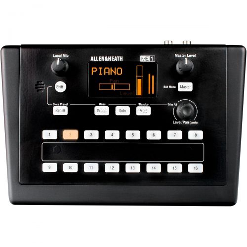  Allen & Heath},description:The ME-1 Personal Mixer puts the musician in control of their own monitor mix. Each performer can be given a tailored setup that works perfectly for them
