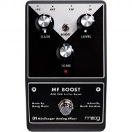 Moog},description:The MF Boost is an Expression-enhanced, twin topology boost pedal that allows you to select between an articulate VCA signal path and a colored OTA signal path. T