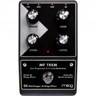 Moog},description:The Minidooger Trem is an analog tremolo pedal based around a balanced modulator and Sub Audio VCO. This unique design creates a wide range of tremolo effects tha